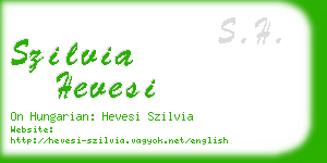 szilvia hevesi business card